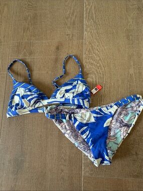 Maaji Blue White Floral Bikini Set